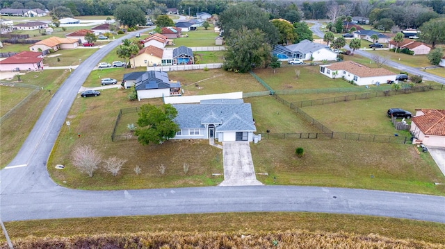 bird's eye view with a residential view