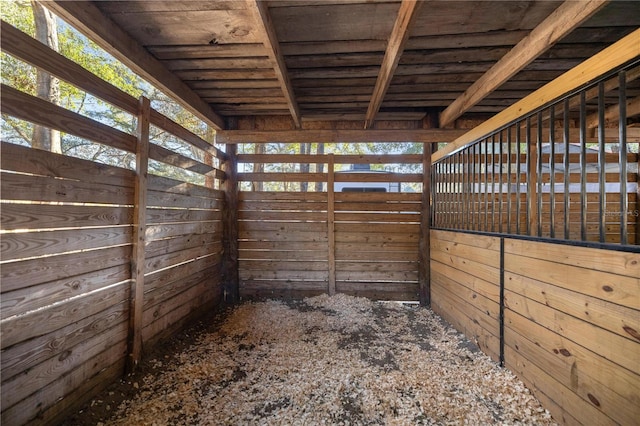 view of horse barn