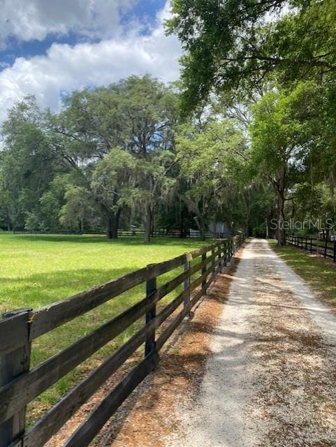 view of home's community with a rural view