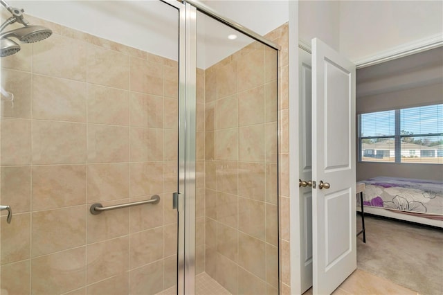 bathroom with walk in shower