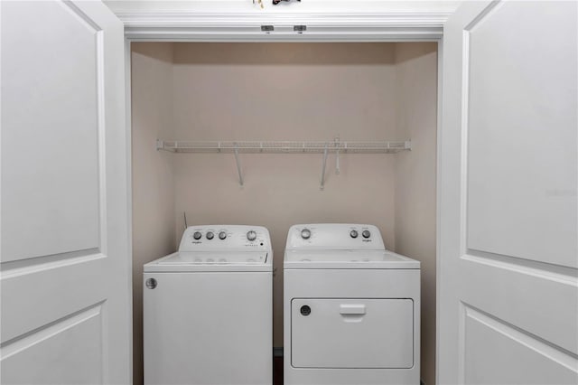 laundry room featuring washer and dryer