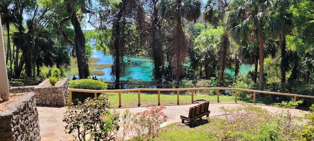 view of home's community featuring a water view