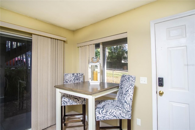 view of dining area