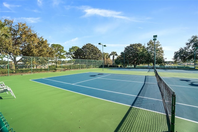 view of tennis court