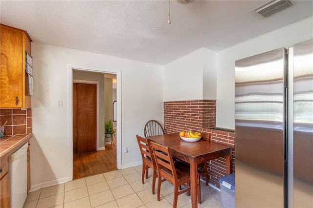 view of tiled dining area