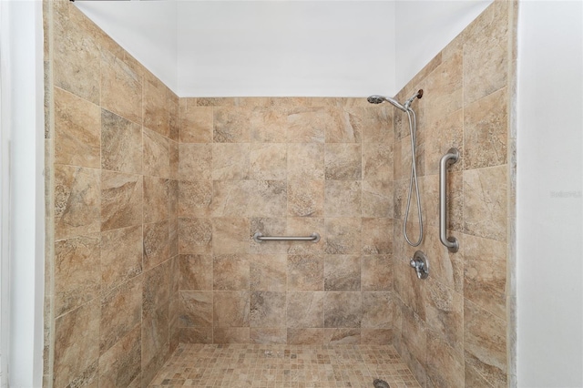 room details featuring a tile shower