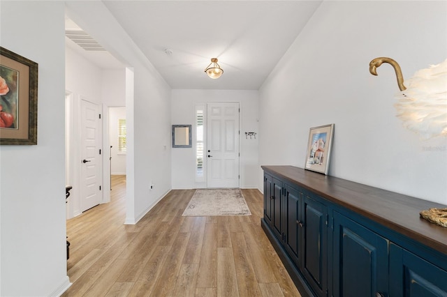 entryway featuring light hardwood / wood-style flooring