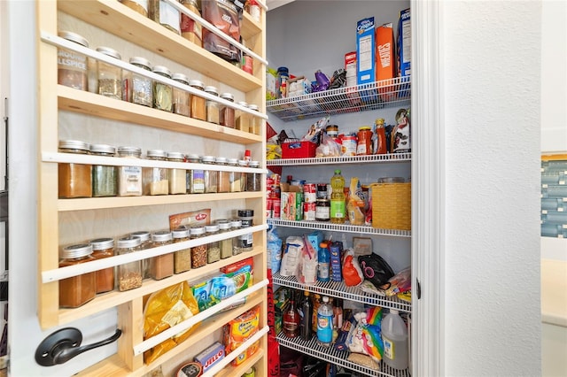 view of pantry