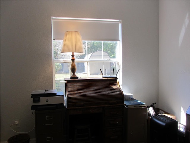 view of home office