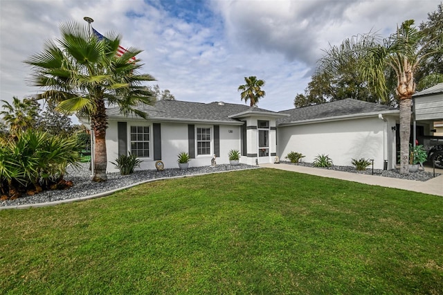 4457 E Avocet Ct, Inverness, FL 34453 - ranch-style house with stucco siding and a front yard