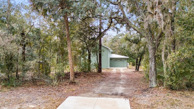 view of home's exterior featuring a garage