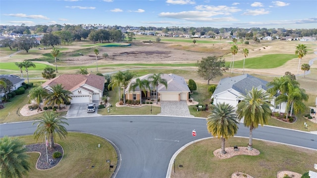 aerial view featuring golf course view