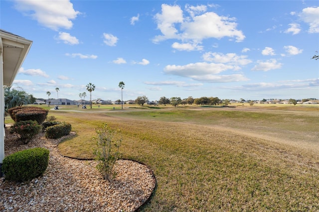 view of property's community featuring a lawn