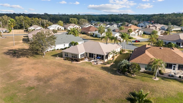 bird's eye view with a residential view