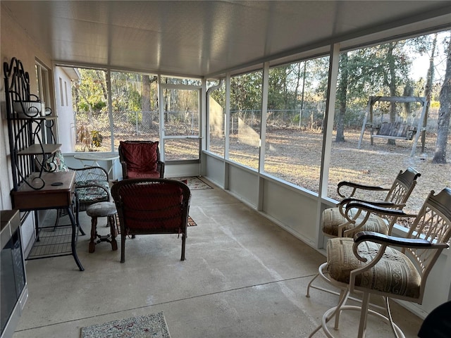 view of sunroom