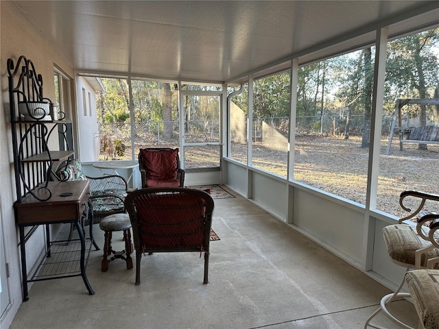 view of sunroom / solarium