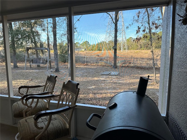 view of sunroom