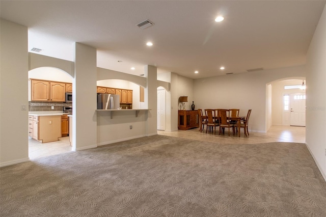 view of carpeted living room