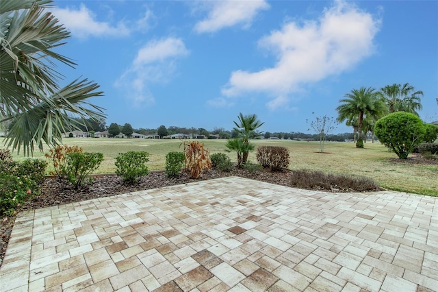 view of patio featuring a rural view