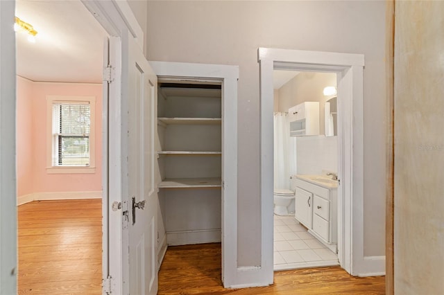 closet featuring sink