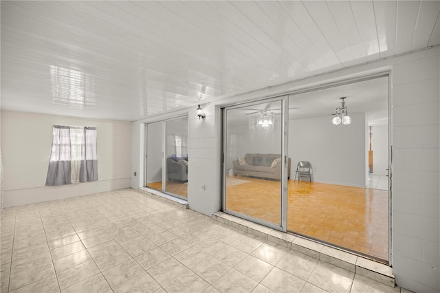 empty room featuring tile patterned flooring