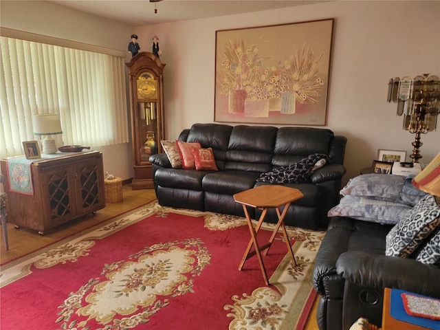 living room featuring wood-type flooring