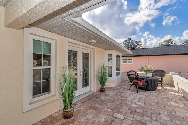 view of patio with french doors