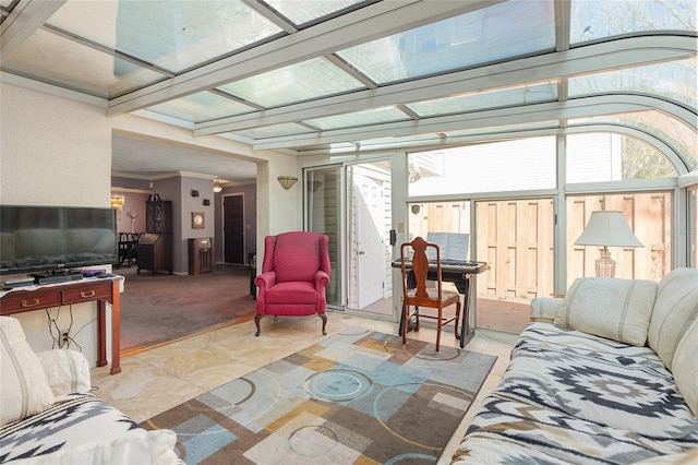 view of carpeted living room