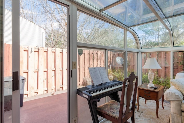 view of sunroom / solarium