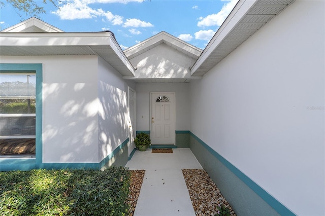 view of doorway to property