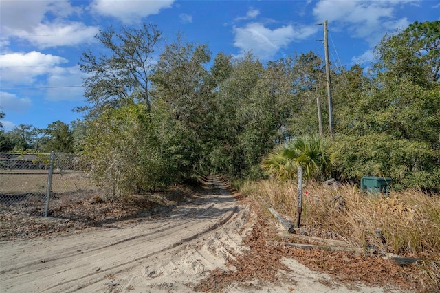 view of road