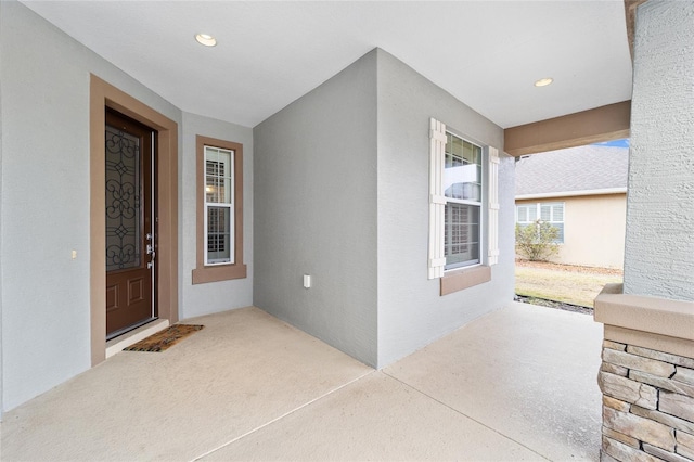 view of doorway to property