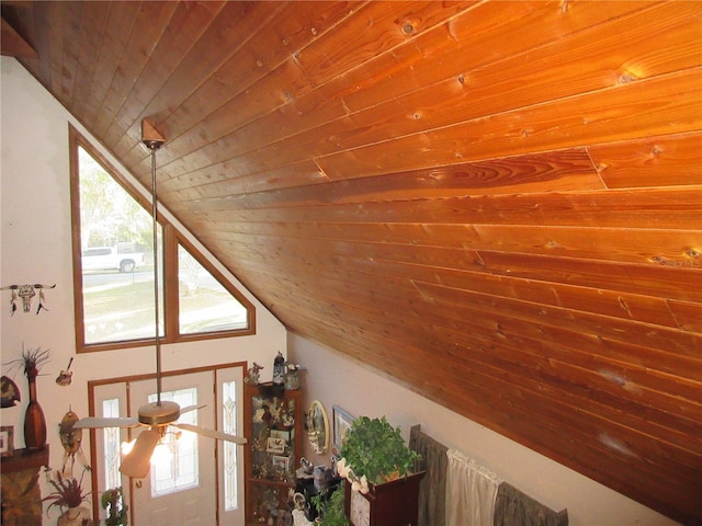 interior details with wooden ceiling