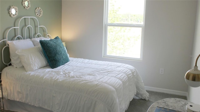 bedroom with carpet