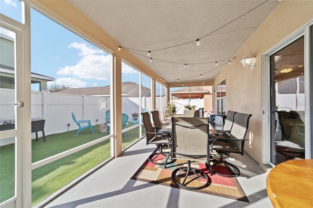 view of sunroom / solarium