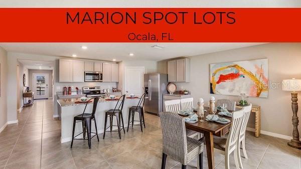 dining space with light tile patterned floors