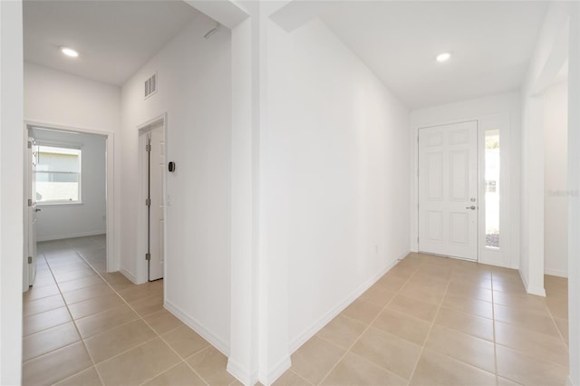 view of tiled entrance foyer