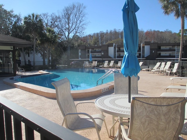 view of pool with a patio