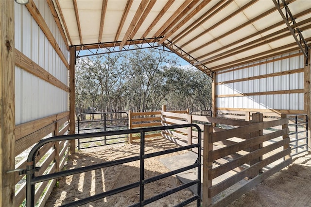 view of horse barn