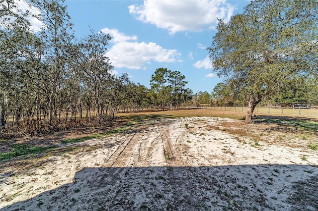 view of yard featuring a rural view