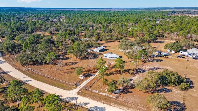 bird's eye view featuring a rural view