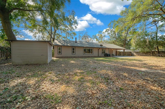 view of rear view of property