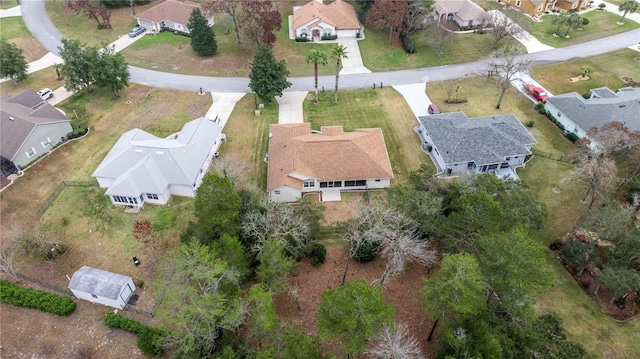 bird's eye view with a residential view