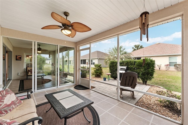 view of sunroom / solarium