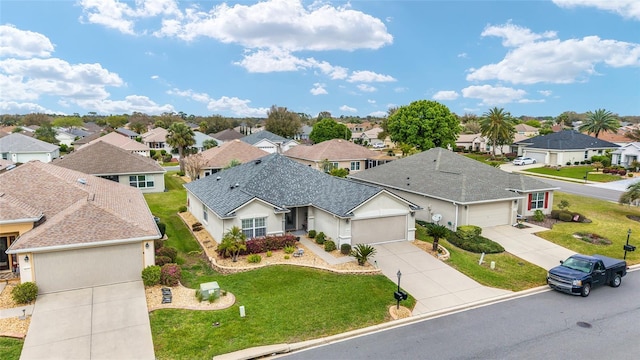 drone / aerial view with a residential view