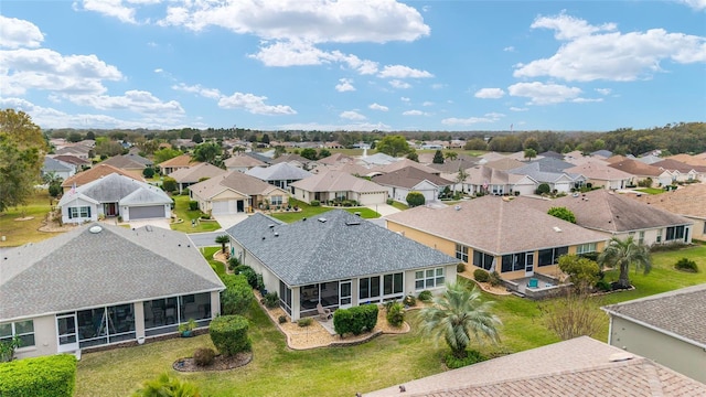 bird's eye view with a residential view