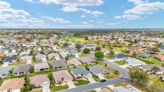 aerial view with a residential view