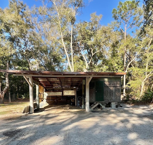 view of car parking