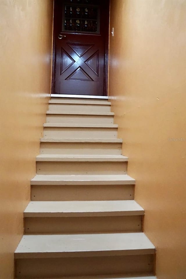 view of stairway