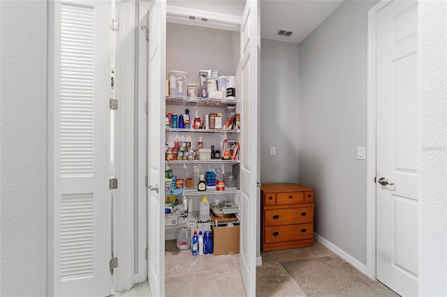 view of pantry